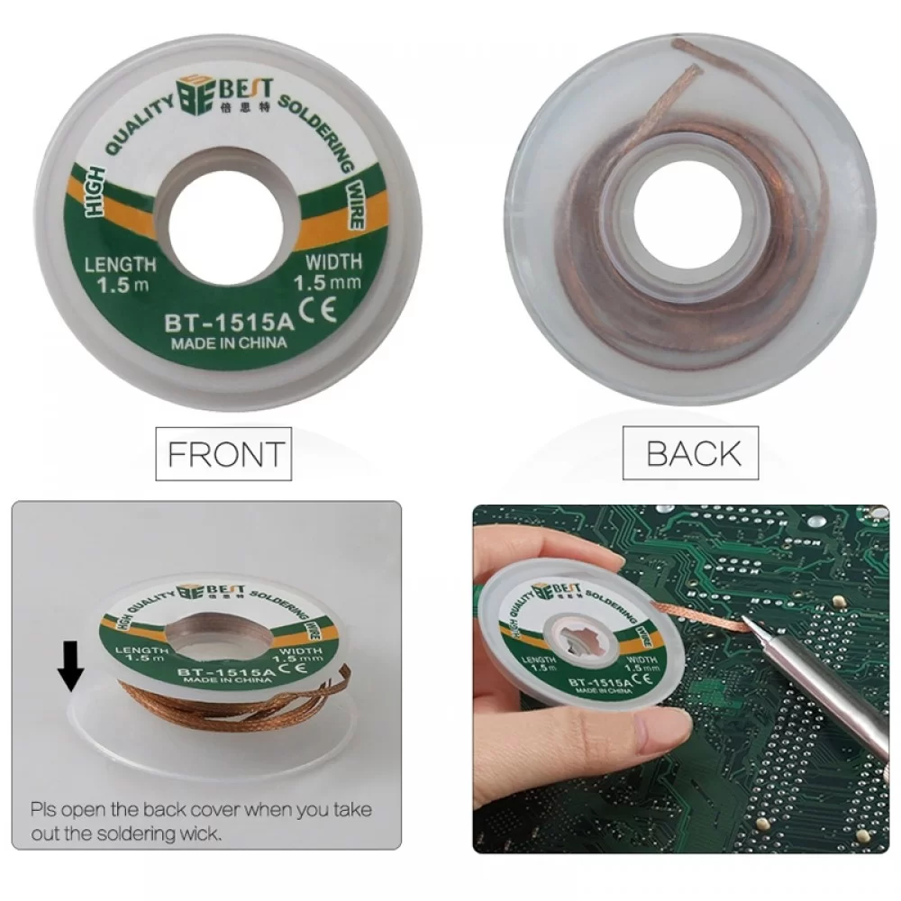 Picture of BST-1515A   Desoldering Wire Solder Remover Wire
